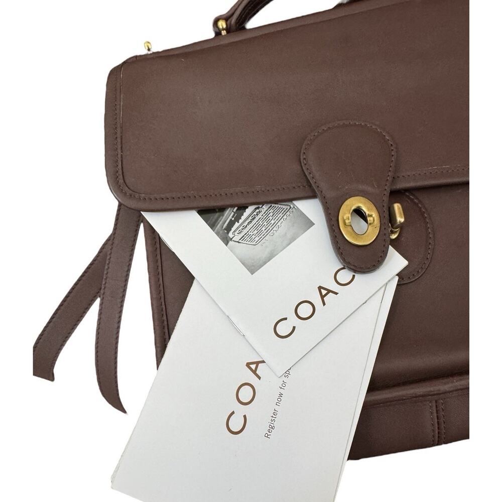 Vtg Coach Willis 9927 Brown Leather Top Handle Crossbody Bag USA 1994 Ex Cond